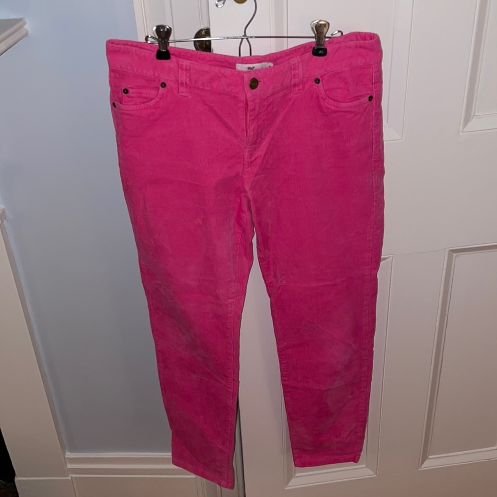 Hot pink vineyard vines curdoroys